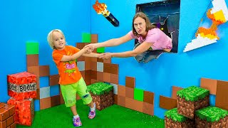 Chris and Mom Video Games Challenge for kids