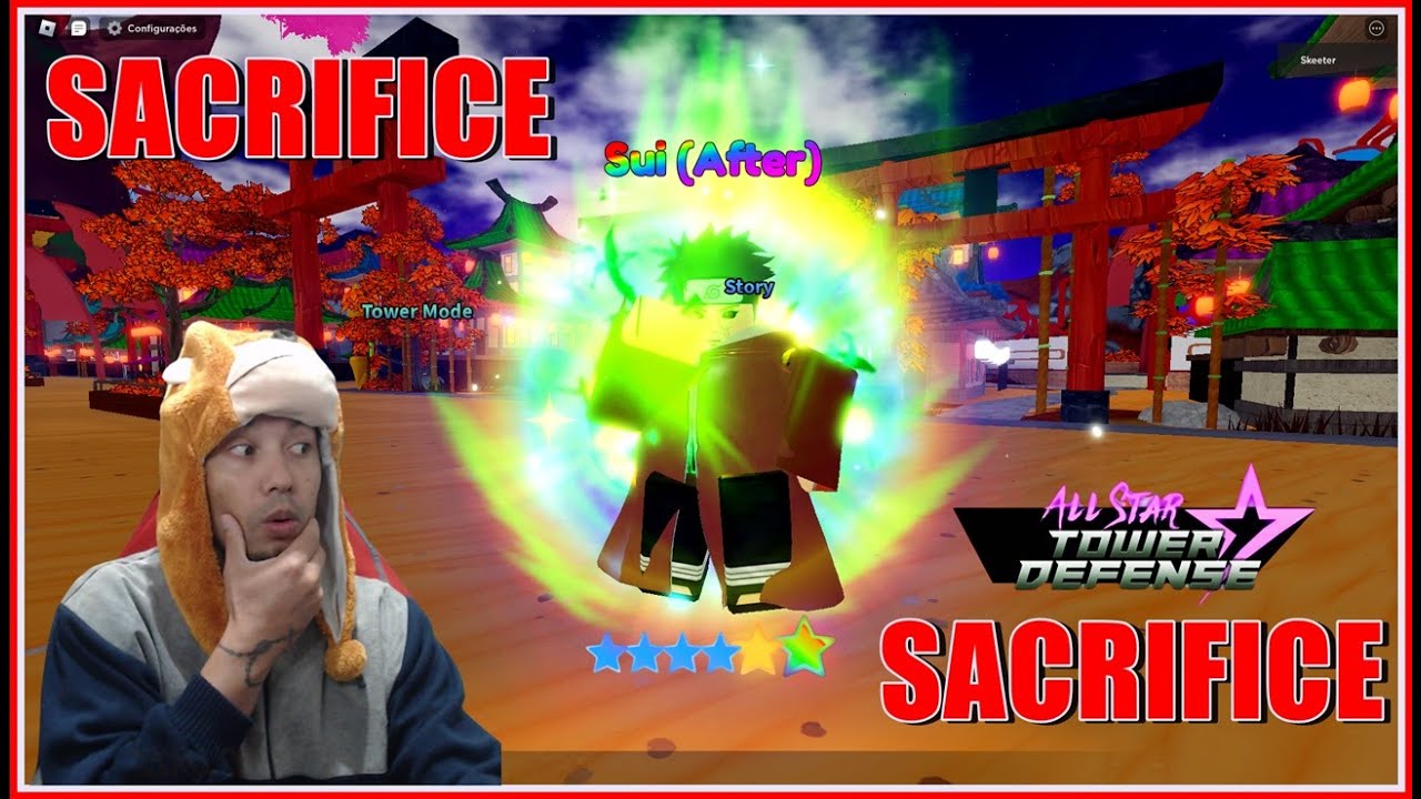 COMO PEGAR UMA SKIN BOA DE SACRIFICE ALL STAR TOWER DEFENSE 