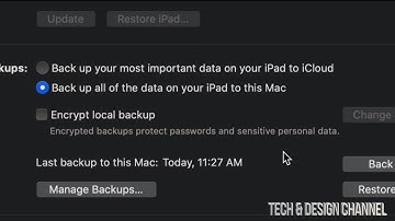 How to Back Up iPad using Finder on Mac