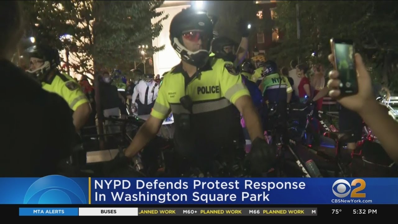 NYPD Defends Response To Washington Square Park Protest - YouTube