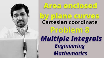 Area enclosed by plane curves cartesian coordinate Problem 8  Engineering Mathematics