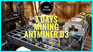 7 days of Mining with the Antminer D3 - $700 or $400 ?!