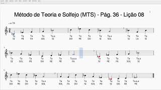 Playback para Lição 08, Página 36 do Método de Teoria e Solfejo - 2ª Edição (MTS)