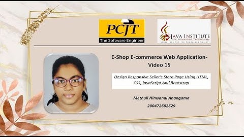 Building a ecommerce web application | Web Project Task 15  | Java Institute | Methuli Ahangama