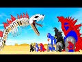 Rescue GODZILLA &amp; KONG From GIANT- GHOST PYTHON: The Battle Against Digestive System - FUNNY CARTOON