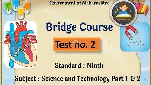 bridge course 9 th science test 2  l  semi english l question answer