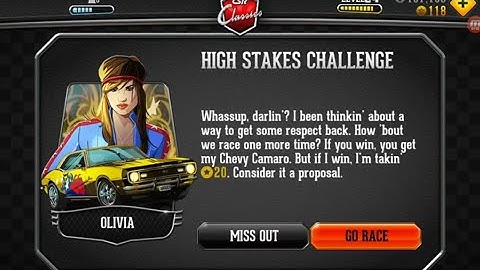 CSR Classics - Olivia Defeated + Win Car (Tier 2)