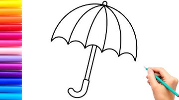How to Draw Umbrella | Umbrella Drawing | Draw Smart