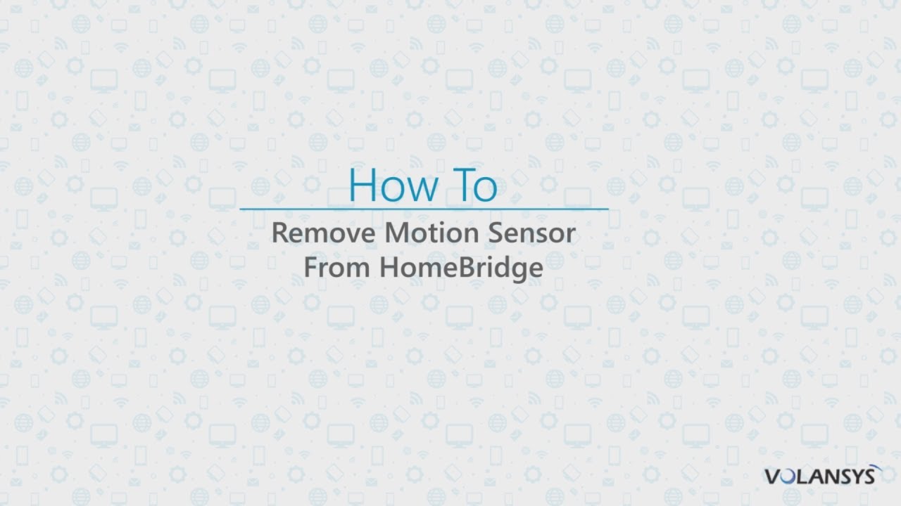 Remove Motion Sensor using HomeBridge - YouTube