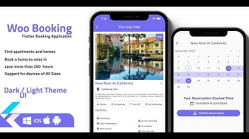 Flutter Booking Ui Theme- Light and Dark Mode