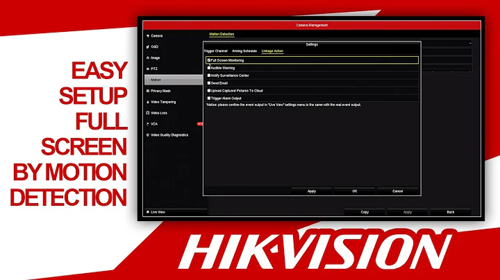 Hikvision - Setup Full Screen on Motion Detection (Quick & Easy) HDSECURE