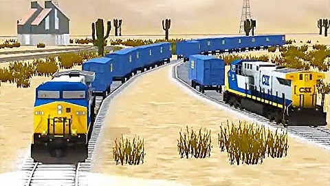 Train Sim - Desert Using GE AC4400CW (Funny Glitch) - Simulasi Kereta Api