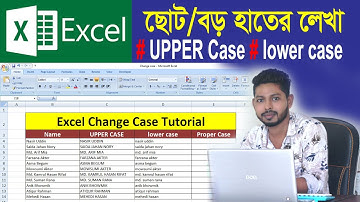 How To Change Case Excel UPPER, lower and Proper Case | Excel Bangla Tutorial By Janata Computer
