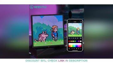 LED Pixel Display 64x64 RGB LED Matrix Panel Programmable Pixel Art Display with Bluetooth APP Contr