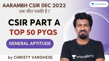 CSIR-NET Sept 2022 Part A - Top 50 PYQs  - 2 | General Aptitude | Christy Varghese | CSIR UGC NET