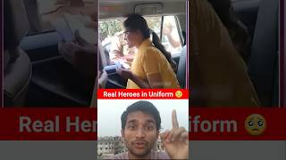 UP Police Saves Exam Girl 🥺 Real Heroes #shorts #UPPolice #exam #india #shortsfeed