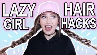 10 LAZY GIRL HAIR HACKS!! w/ Courtney Randall