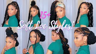 HOW TO STYLE SOFT LOCS IN 15+ WAYS | QUICK & EASY HAIRSTYLES FOR 32" FAUX LOCS screenshot 3