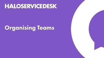 Halo Service Desk - Organising Teams