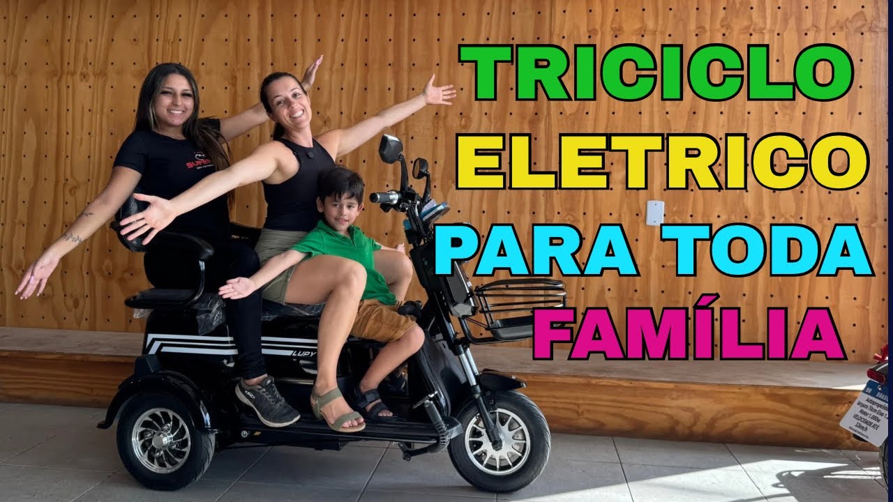 Triciclo elétrico Lupy de até 3 lugares! Conheça o triciclo que vai te dar LIBERDADE!