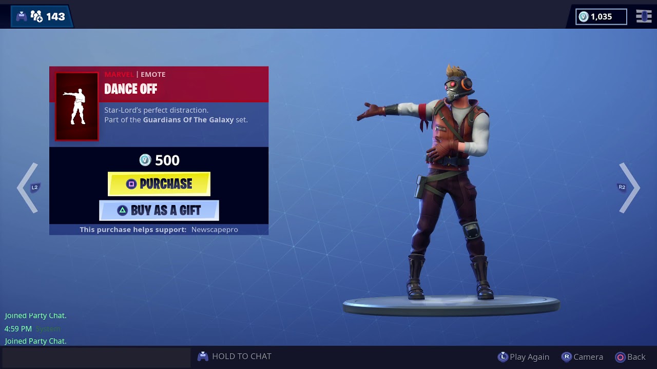 New Star Lord outfit for Fortnite BR