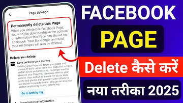 Facebook Page DELETE Kaise kare 2025 | Facebook Page kaise delete karte hain | how to delete fb page