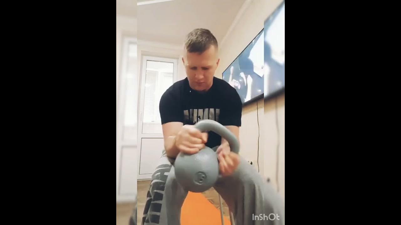 Упражнения с гирей 16 кг