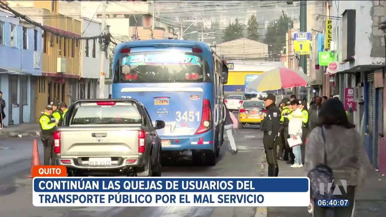 Quejas de usuarios por el mal servicio del transporte público de Quito ...