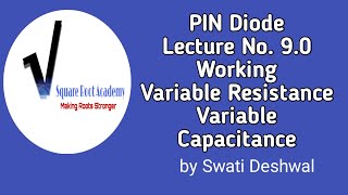 PIN Diode || Variable Resistance ||  Variable Capacitance || Lecture No. 9.0 || Electronic Science||