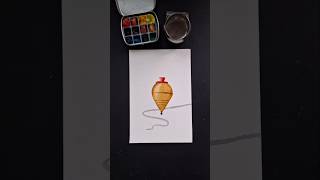 Mini Watercolor Spinning Top Tutorial #watercolorforbeginners #watercolors #easypainting #watercolor