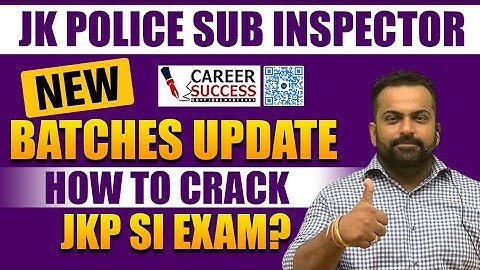 JKP SI ASPIRANTS| | HOWS PREPARATION?? @CareerSuccessJammu NEW BATCH DETAILS