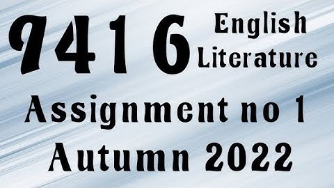 AIOU Code 9416 Solved Assignment No.1 Autumn 2022 #aiou #aiousolveassignments