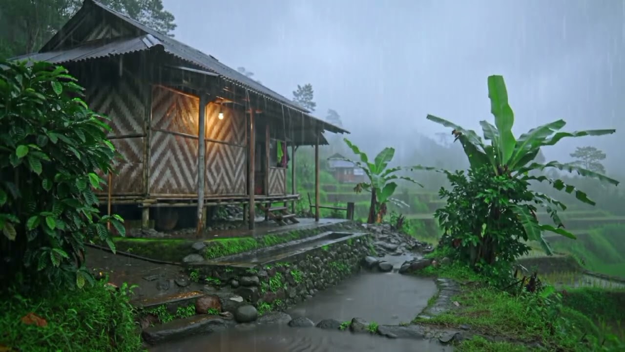 Tranquil Rain in the Countryside | Peaceful sleep Sounds