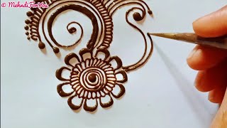 Beginners mehndi design :- how to apply arabic mehndi design step by step