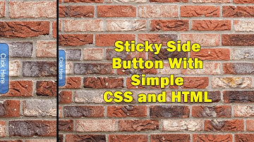 Sticky Side  Button For Your WebPage Using Simple CSS and HTML