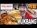 Five Guys Burgers & Fries | MUKBANG 먹방 | 3 Items, Fries and Drink