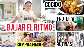 Vlog🧑‍🧑‍🧒 BAJAR EL RITMO/MATERNIDAD y SALUD/COMPRA MERCADONA/Cocido GARBANZOS/Comercio LOCAL🍒