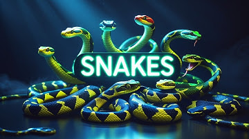 Snake Names for Kids 🐍  | Learn 15 Snakes Name in English with Sounds | Reptiles | Fun Facts Snake