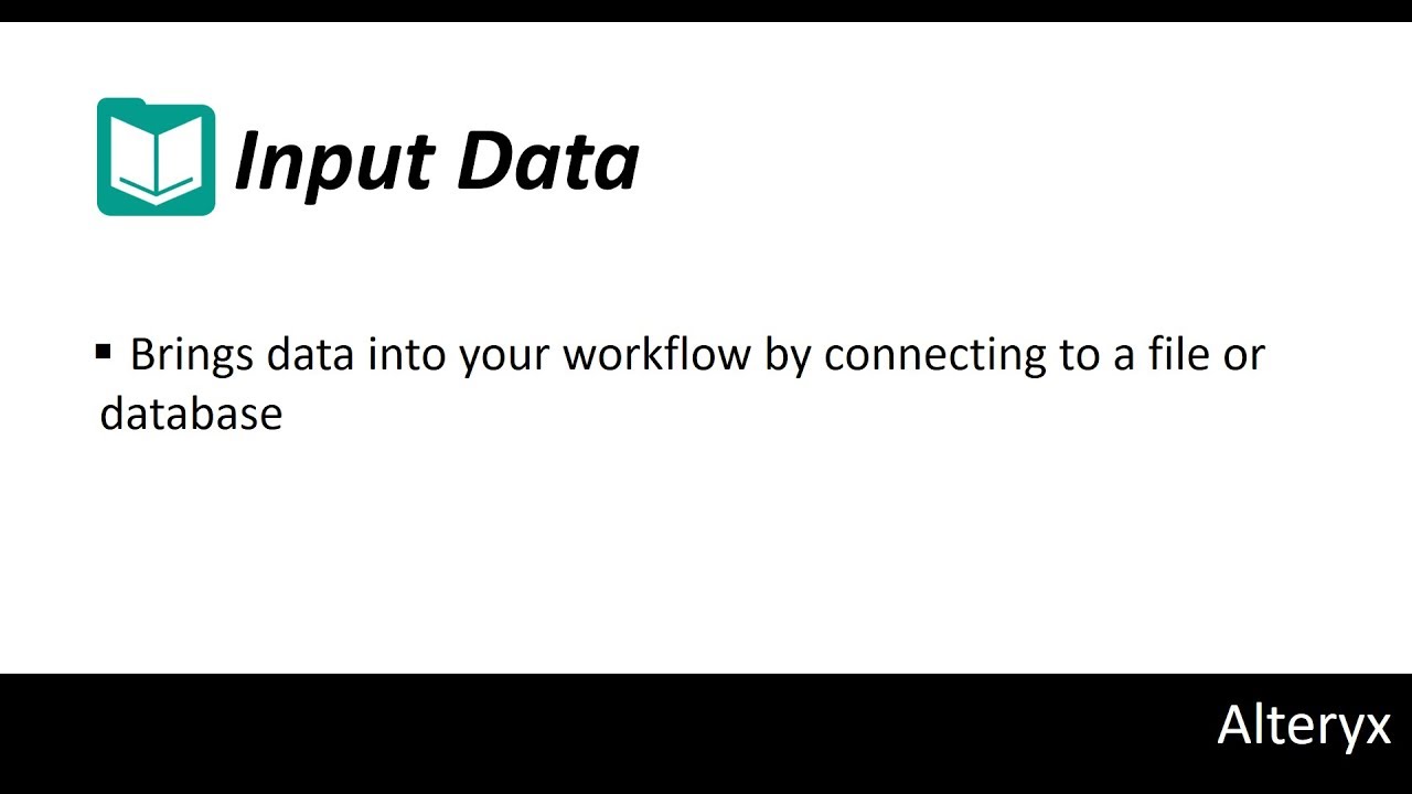 (4) Alteryx Tutorial: Input Data - YouTube