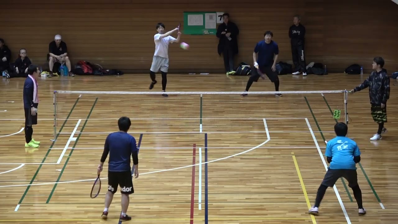 2025年　戸田大会　男子ブロックA　決勝トーナメント2回戦　招斉藤ペアvs本多髙見澤ペア