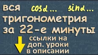 тригонометрия ТРИГОНОМЕТРИЧЕСКИЕ ФОРМУЛЫ 10 класс