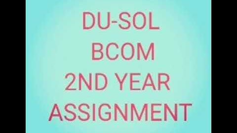 DU-SOL 2nd Year Company and Compensation Law Assignment with Solutions