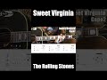 Sweet Virginia The Rolling Stones Guitar Chords #Shorts