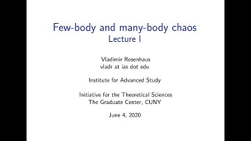 Part 1: Few-body and many-body chaos with Vladimir Rosenhaus