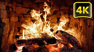 Best Relaxing Night With Cozy Fireplace 4K 🔥🔥 Crackling Fire Sounds & Christmas Fireplace 3 Hours