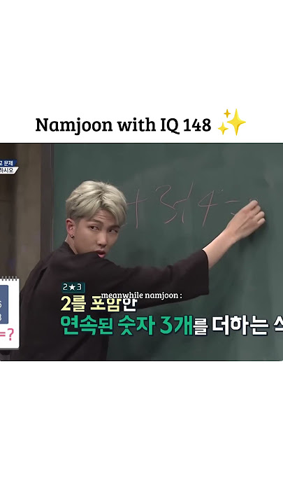 Namjoon genius with IQ 148 😎 #bts #leader #namjoon #genius #brain #mathematics #smart #bangtan