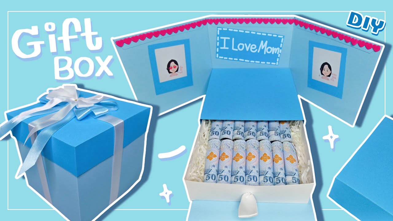 ทำกล่องของขวัญเซอร์ไพรส์คุณแม่ หรือ คุณพ่อ | Diy Gift Box For Mom & Dad -  Youtube