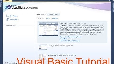 VB Programming Tutorial 01 - Introduction + A Simple Program
