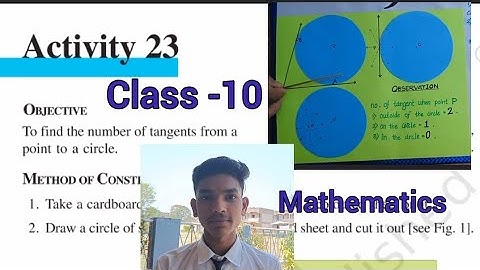 To find the number of tangents from a given point to a circle ll Maths activity -23