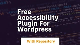 Free accessibility plugin for wordpress